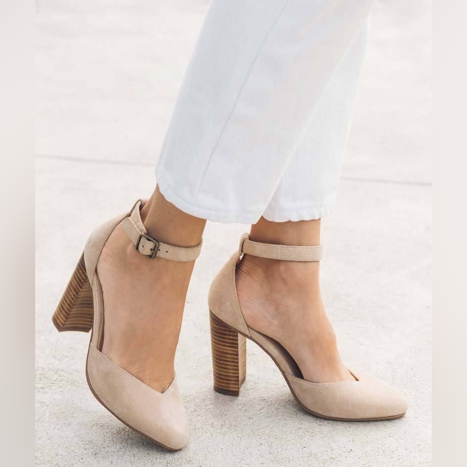 Anthropologie Soludos Collette Heels Leather Velvet